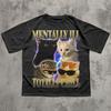Mentally Ill Totally Chill Funny Cats Shirt, Vintage Graphic Cat T Shirt, 90s Retro Bootleg Tee, Silly Joke T Shirt, Weird Tees, Cats Lover