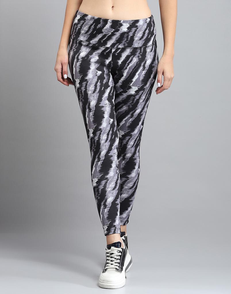 ROCK.IT From House of Monte Carlo Womens Printed Black Round Neck Full Sleeve Tracksuit