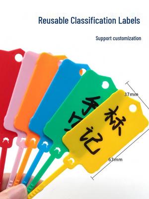 Waterproof Reusable Plastic Cable Tie with Color-Coded Hang Tag