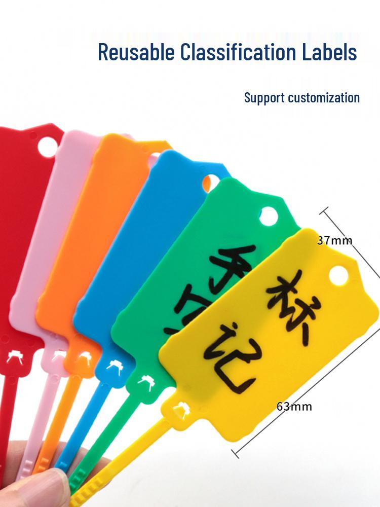 

Водонепроникна багаторазова пластикова кабельна стяжка з кольоровою біркой для підвішування White 100 pcs