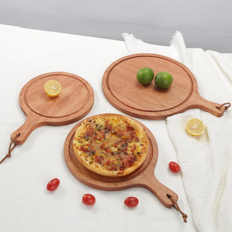 Japanese Style Round Wooden Pizza and Bread Tray