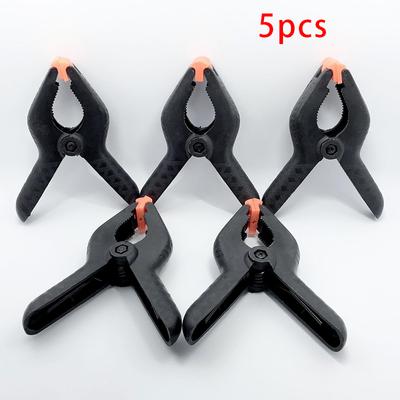 5Pcs Clamps for Woodworking Heavy Duty Clamps  Spring Clamps Metal Black Plastic Spring Clamp Clip Set Jaw Opening DIY Tool