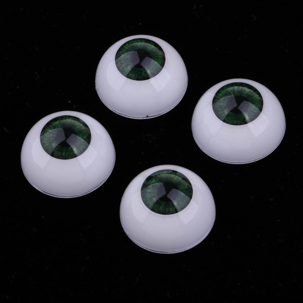 Acrylic Baby Doll Eyeballs Colored Eye Parts DIY Replacement Accessories for Dolls Making and Crafts