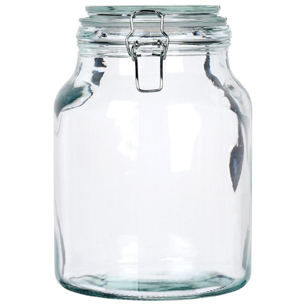 Large Jar for Preserving Pickled Cucumbers with a Clip Seal, 3.4L Jar