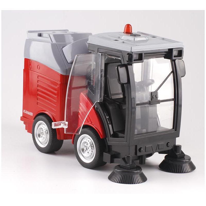 

Alloy Sweeper Model Road Cleaning Refuse Bin Vehicles Car With Sound And Light красный