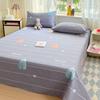 Raw Cotton Old Coarse Cloth Bed Sheet Soft Mat Three-piece Set Quilt Single Double Dormitory Printing Washable Anti-wrinkle