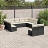 Vidaxl 11-Cz. Set da Giardino, Cuscini Rattan Nero Pe