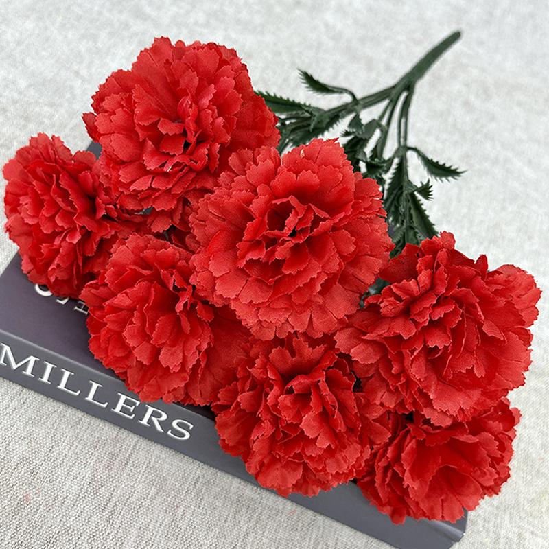 Artificial Chrysanthemums Fall Flowers Silk Orange Marigold Flowers Fake Mums Flowers For Wedding Autumn Day Of The Dead