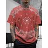 Bohemian Bandana Patterned Short - Sleeve Tops Summer Round Neck 3D Print Fashionable Casual Men's T-shirts