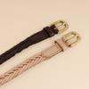 Mary Handmade braided leather belt - italian top grain cowhide women's belt - full grain genuine leather belt