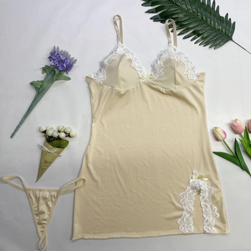 Luxurious Plus Size Lace Camisole Nightgown for Women