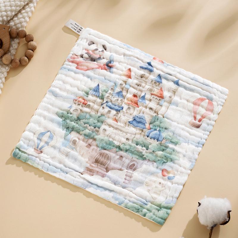 7A Antibacterial Pure Cotton Baby Washcloth - Six-Layer Gauze, Class A, Newborn & Child Towel