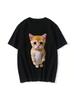 Funny Cat Wounisex Casual Print T-Shirt Wounisex Summer Harajuku T Shirts Girl Boy Casual Fashion Y2K Kawaii Clothes