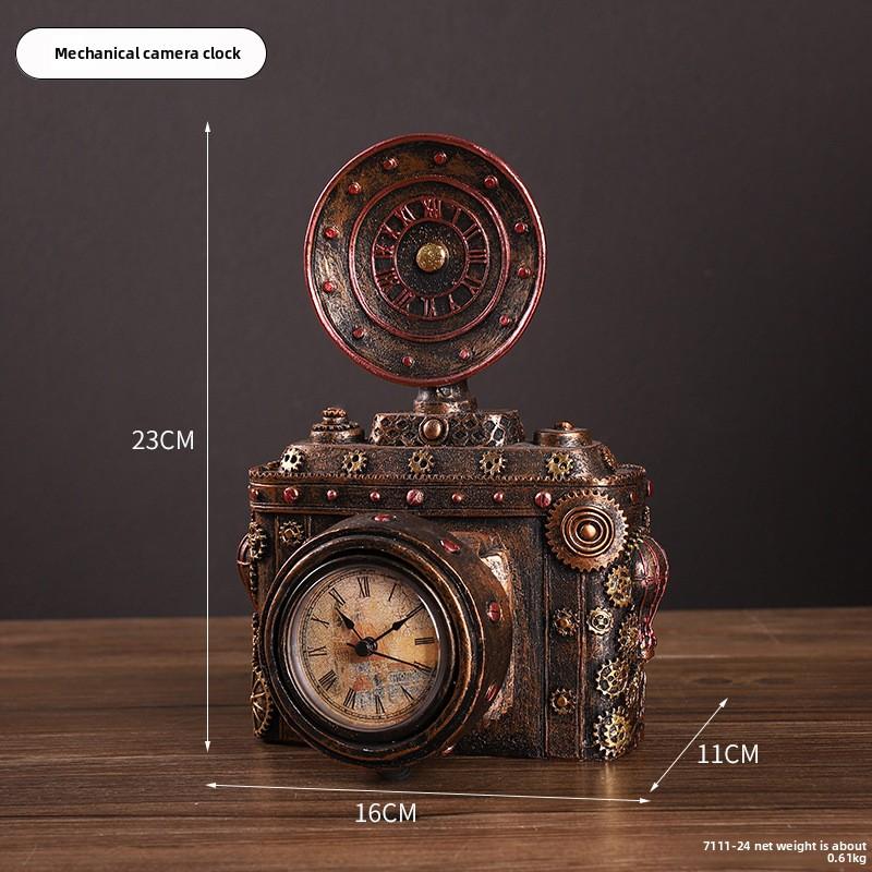 European Retro Camera Storefront Window Desktop Decoration Resin Ornament Old-fashioned Camera Film and Television Shooting Props