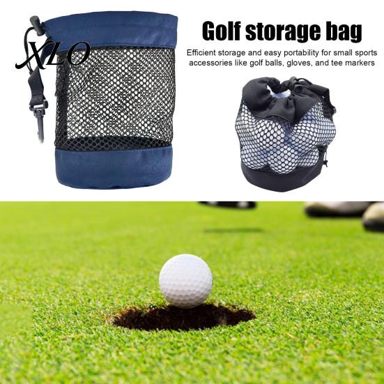 Multi-purpose Golf Ball Bag Portable Storage Bag, Drawstring Mesh Pouch for Accessory, Gear Holder Organizer, Gift Men Women Golfer Accessory