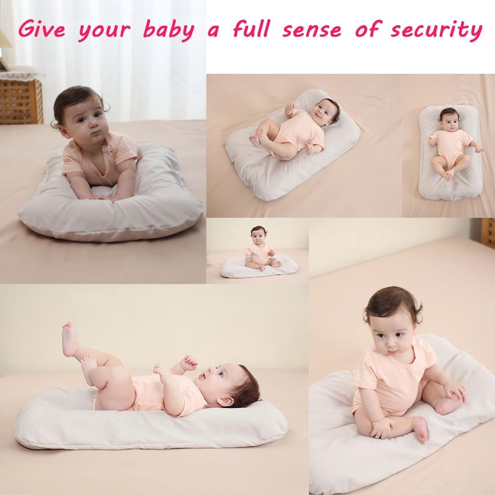 Baby Lounger,Baby Lounger Pillow,Baby Lounger Nest Cover for 0-12 Month (Mist Blue)