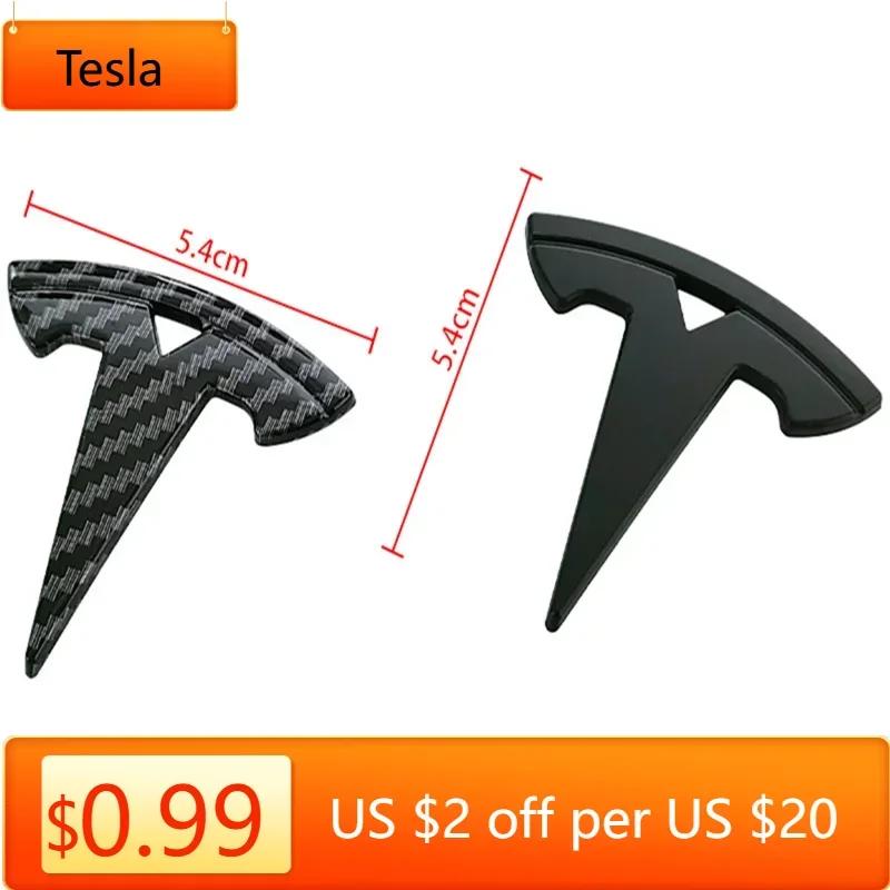 Car Sticker Tesla 5.4x5.4cm ABS Car Steering Wheel Cover Emblem Sticker for Tesla Model 3 S X Y Roadster Auto Interior Badge Dec