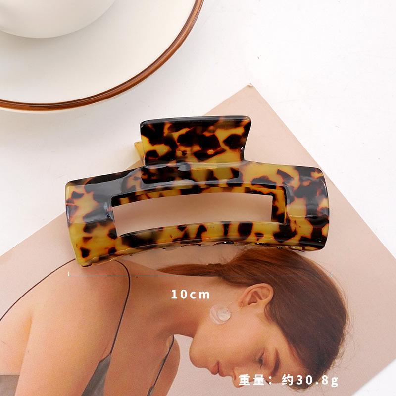 Vintage Crab Hair Clip Women Hair Clips Elegant Colorful Leopard Acetate Claw Clip Girls Hair Accessories Hair Barrettes New