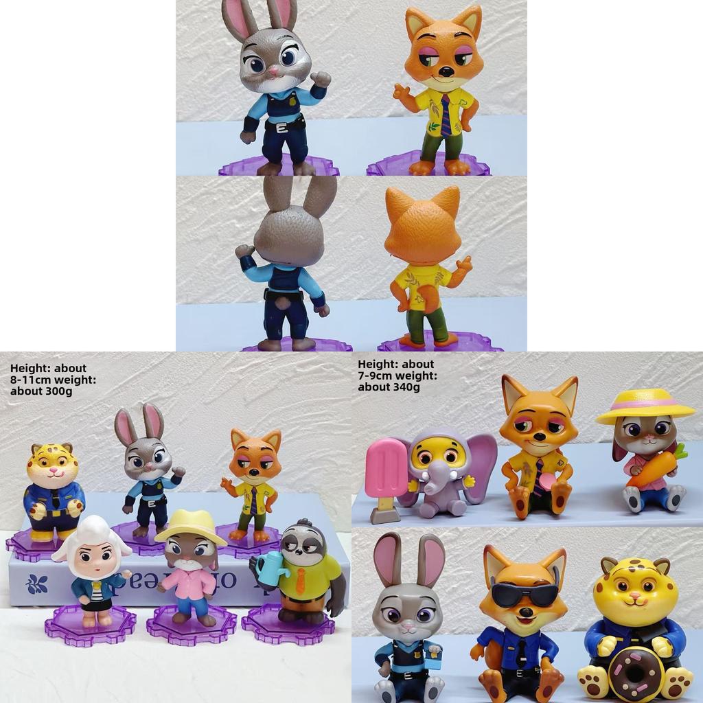 Zootopia Pvc Collectible Figures Set With Articulated Design For Kids And Fans