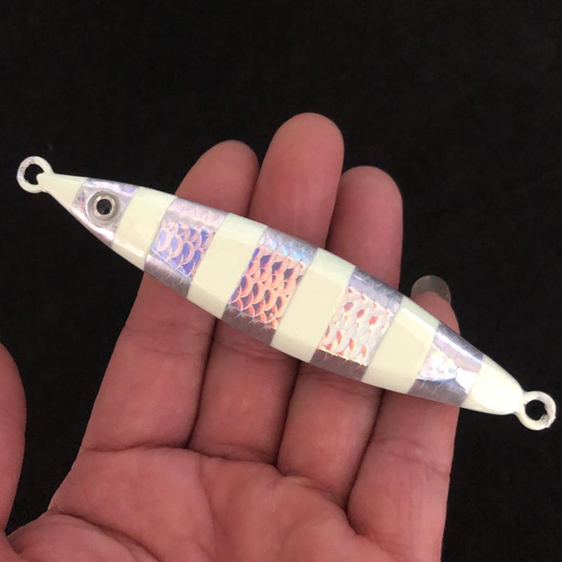 Glow-in-the-Dark Ocean Trolling Metal Jig (180g, 10.7cm) for Sea Fishing