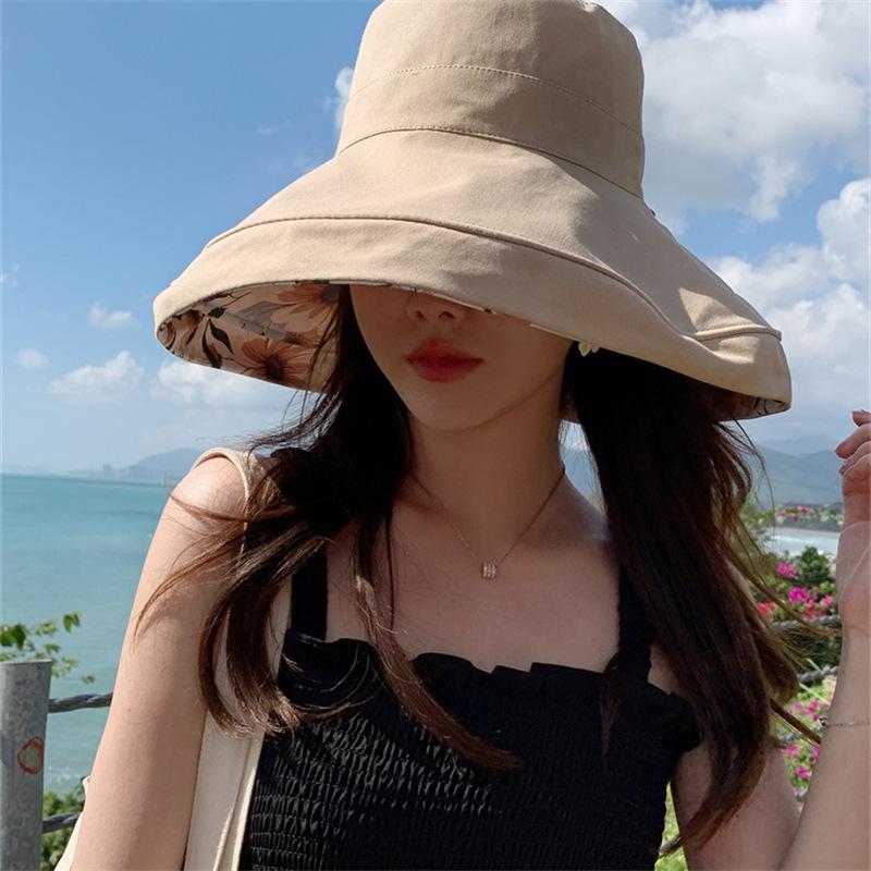 Sunscreen hat women's sunshade big brim versatile sun hat summer beach hat foldable double-sided sun hat