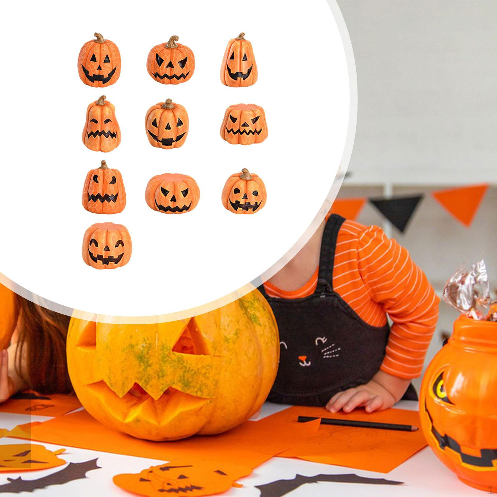 

11 шт. Хэллоуин тыква украшения Декор Подарочные декоративные искусственные настольные украшения Orange Yellow