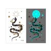 Fluorescent Star Feather Temporary Tattoos Blue Luminous Fake Tattoo Tattoo Sticker Body Art