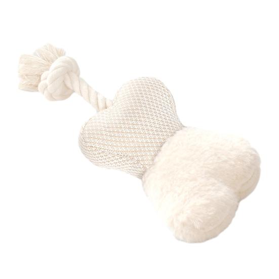 Dog Squeaky Toy Stuffed Plush Dog Toy with Knotted Rope for Puppy Small Middle Large Dogs Teeth Cleaning Boredom