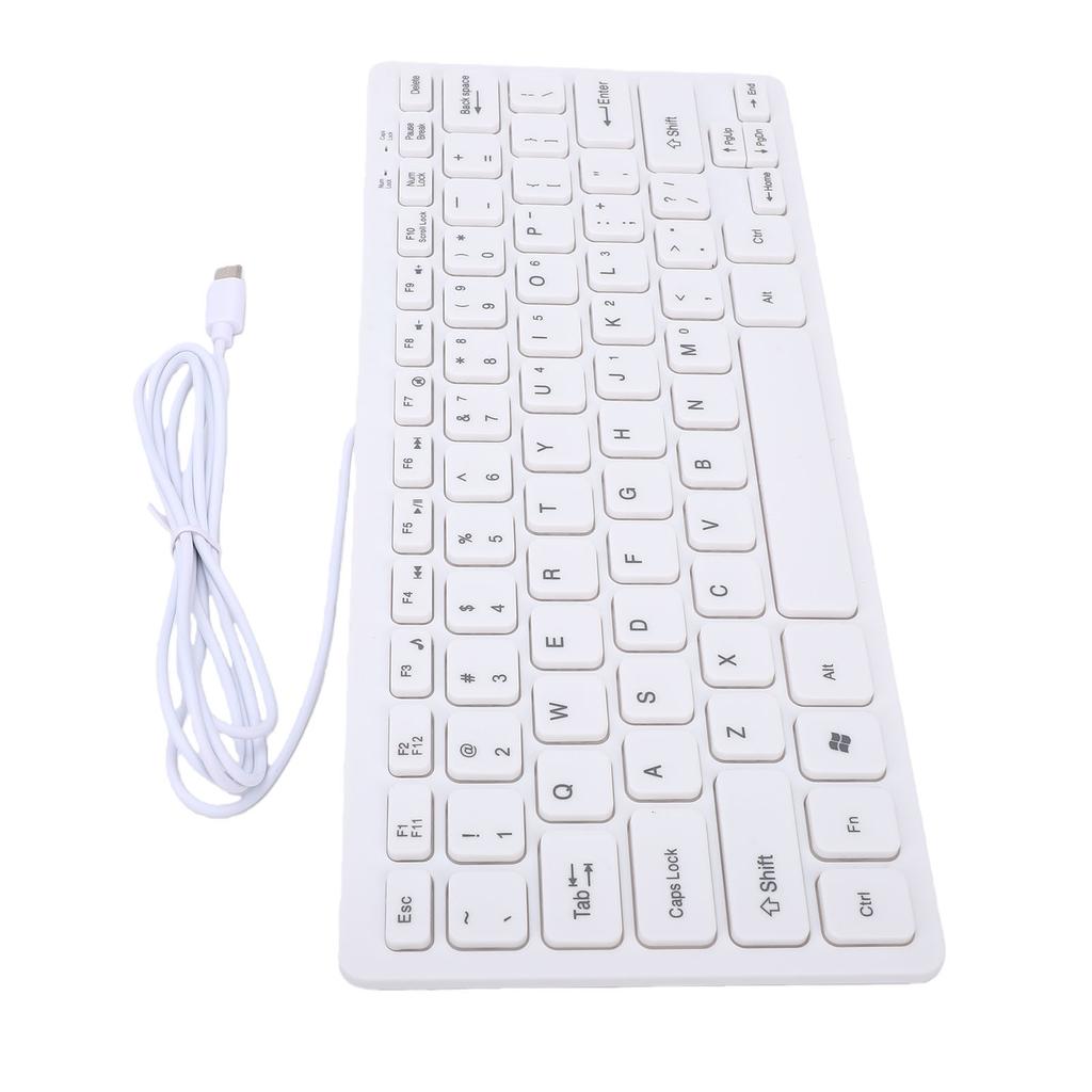Type C Wired Keyboard Quiet Lightweight Silent Chocolate Key Small Wired Keyboard for Computer PC Laptop