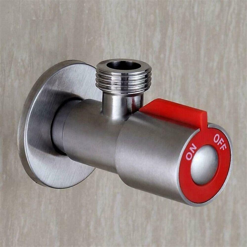 Large Flow Drain Hot And Cold Angle Valve Stainless Steel Water Heater Faucet  Kitchen