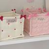 Square Storage Basket Cotton Home Decoration Cute Desktop Box