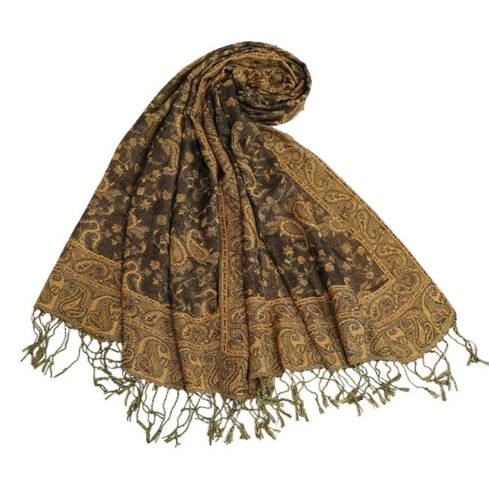 Ethnic Style Sunscreen Shawl Sun Protection Cashmere Scarf Soft Paisley Shawl  Travel