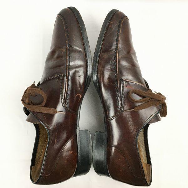 Rare England-Made 70s80s Vintage K Shoes of England U-Tip Business Shoes Brown Size 8.5 (Approx. 27.027.5cm)(USED)