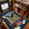 American Patriotic Style Children's Bedroom Rug Decoration Independence Day Washable Carpet Large Area Non-slip Fluffy Floor Mat