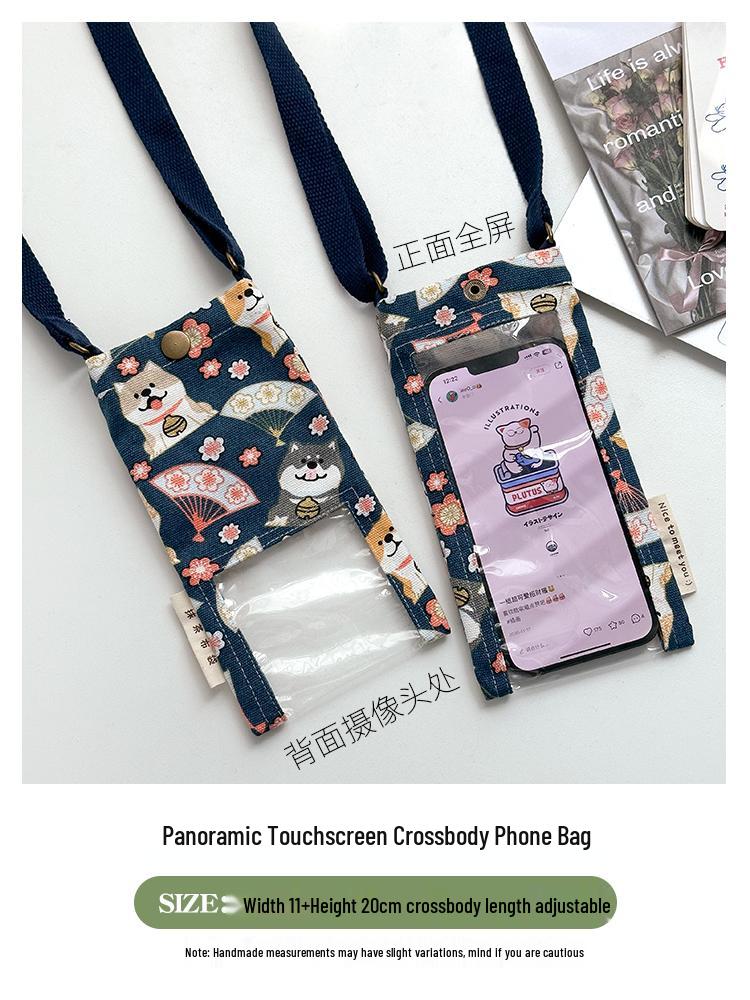 Sommerreise Touchscreen Umhänge-Handytasche - Mini Hänge-Halsbeutel