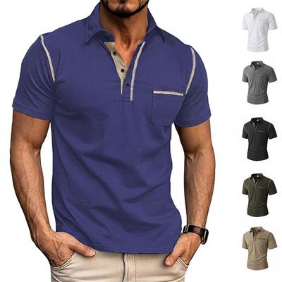 Men's Summer Outdoor Casual Daily POLO Shirt Lapel Top Men's T-shirt