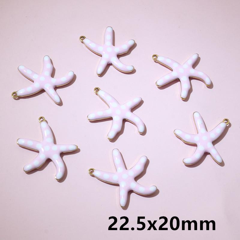 10pcs 2-Sizes Stainless Steel Starfish Charms Pendant Enamel DIY Jewelry Making Accessories Findings Bracelet Necklace Earrings