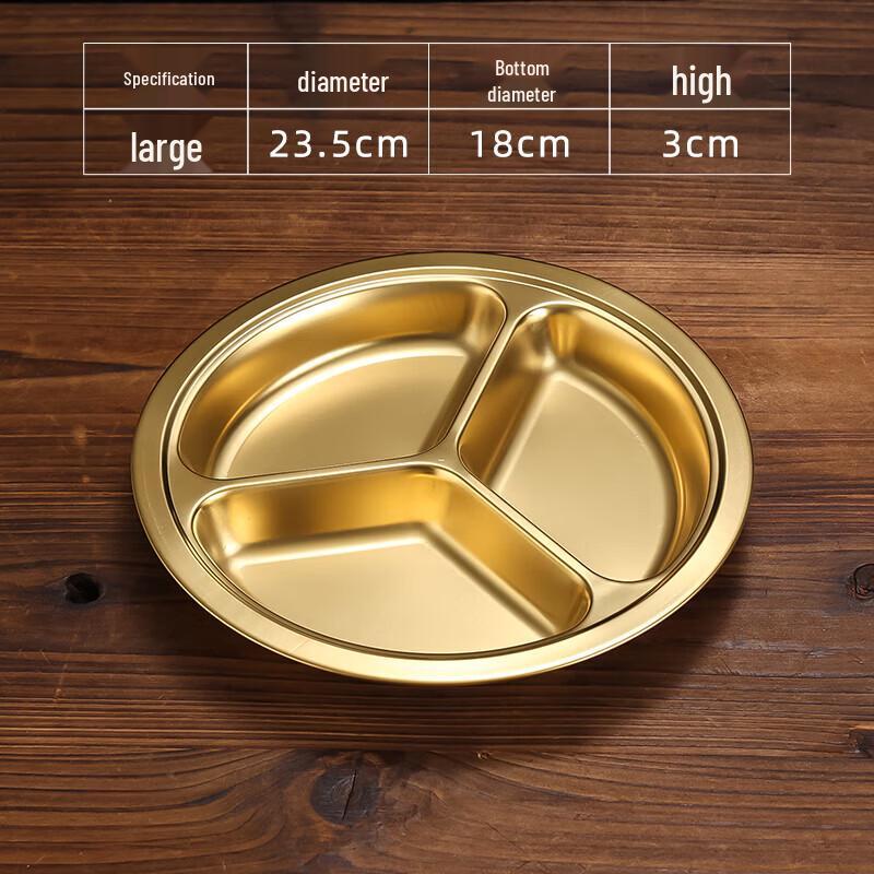 Stainless Steel Divided Lunch Plate