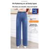 Summer Thin Denim Straight Pants for Women 2026 New High-Waisted Light Blue Wide-Leg Loose Casual Pants