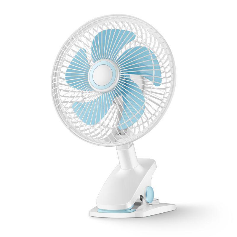 Silent USB Rechargeable Clip-on Desk Fan with Strong Wind for Dorms, Bedside & Office