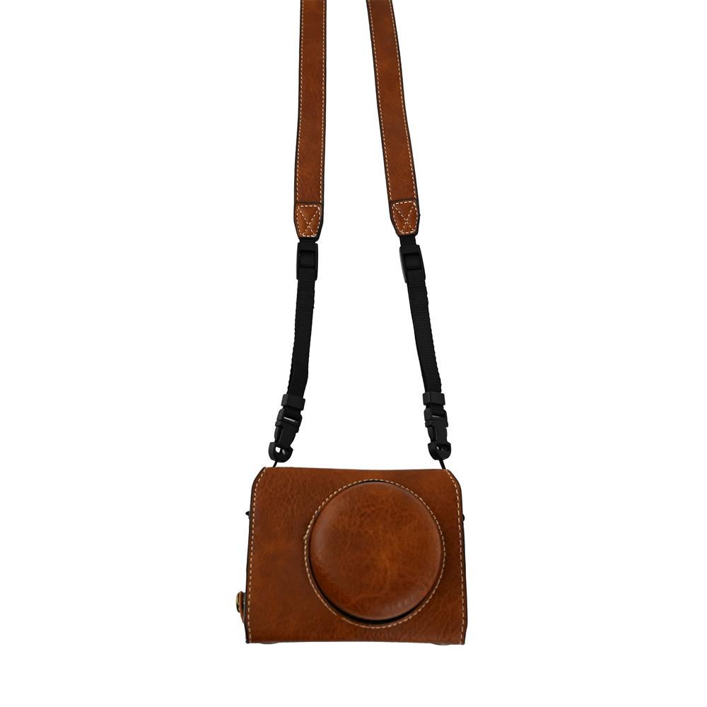 PU-Lederhülle für Fujifilm X-half Fuji Xhalf Kamera Aufbewahrungstasche Schutzhülle mit Riemen