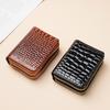 Women's Crocodile Pattern Accordion Zipper Card Holder & Coin Purse - Multi-Card Slots, Large Capacity