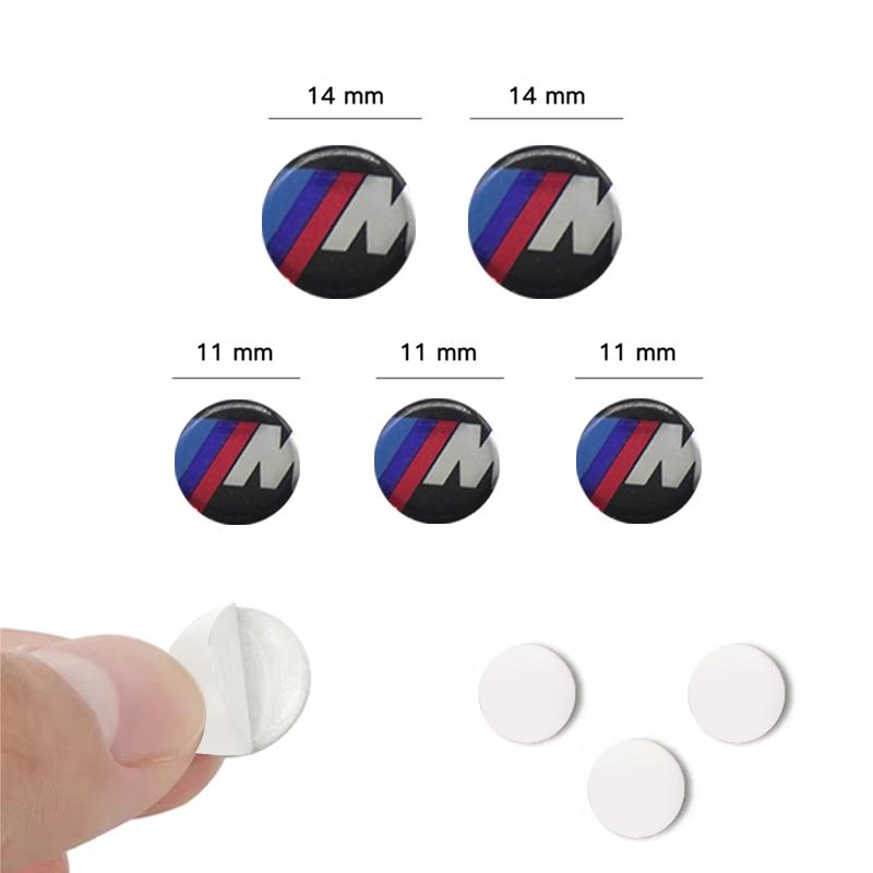 2026 Hot 11/14mm Car Emblem Key Shell Sticker Auto Keys Remote Decals For BMW M X3 X5 E46 E90 E60 F10 F30 E39 E36 F20 E87 E92 Accessories
