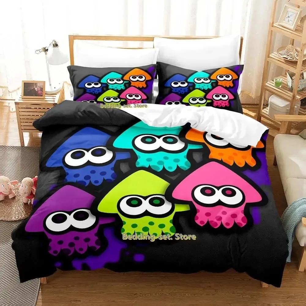 Comforter Cartoon Octopus Bedding Set Single Twin Full Queen King Size Bed Set Adult Kid Bedroom S Anime Bed