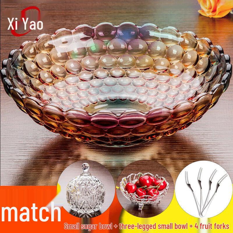European Creative Crystal Glass Fruit & Candy Dish Set