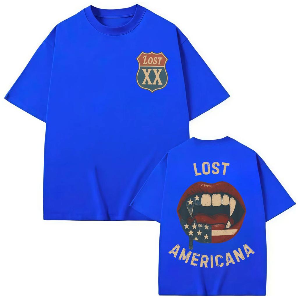 Rapper MGK Lost Americana Tour T-shirts Men Women Hip Hop Fashion Short Sleeve T-shirt Summer Casual Loose Cotton T Shirts