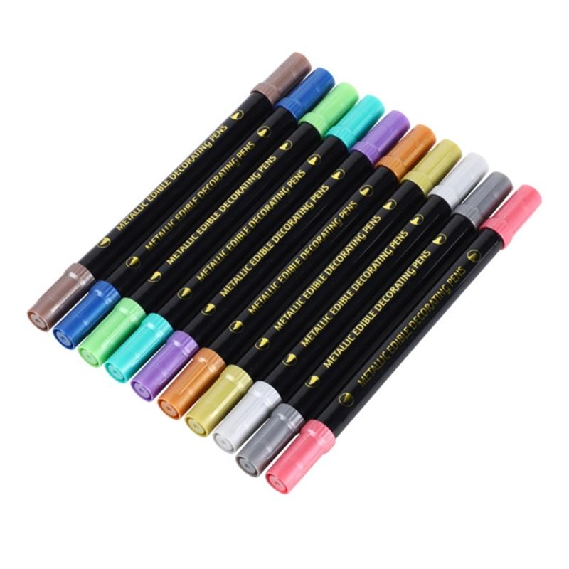 Food Coloring Pens Color Double Sided Edible Food Coloring Marker with Fine and Thick Tip Food Grade Marker for DIY