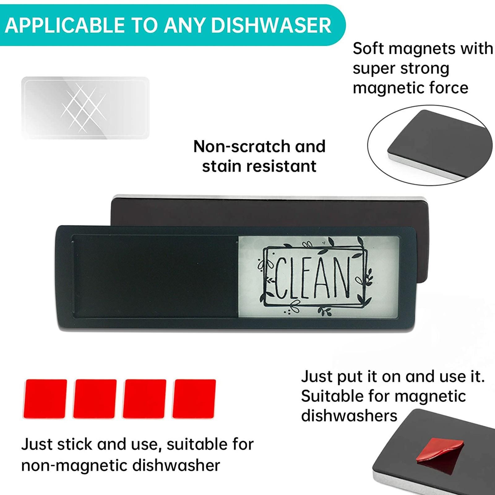 

Чистый грязный знак, магнит для посудомоечной машины, индикатор слайдера, подходит для всех дизайнов посудомоечных машин