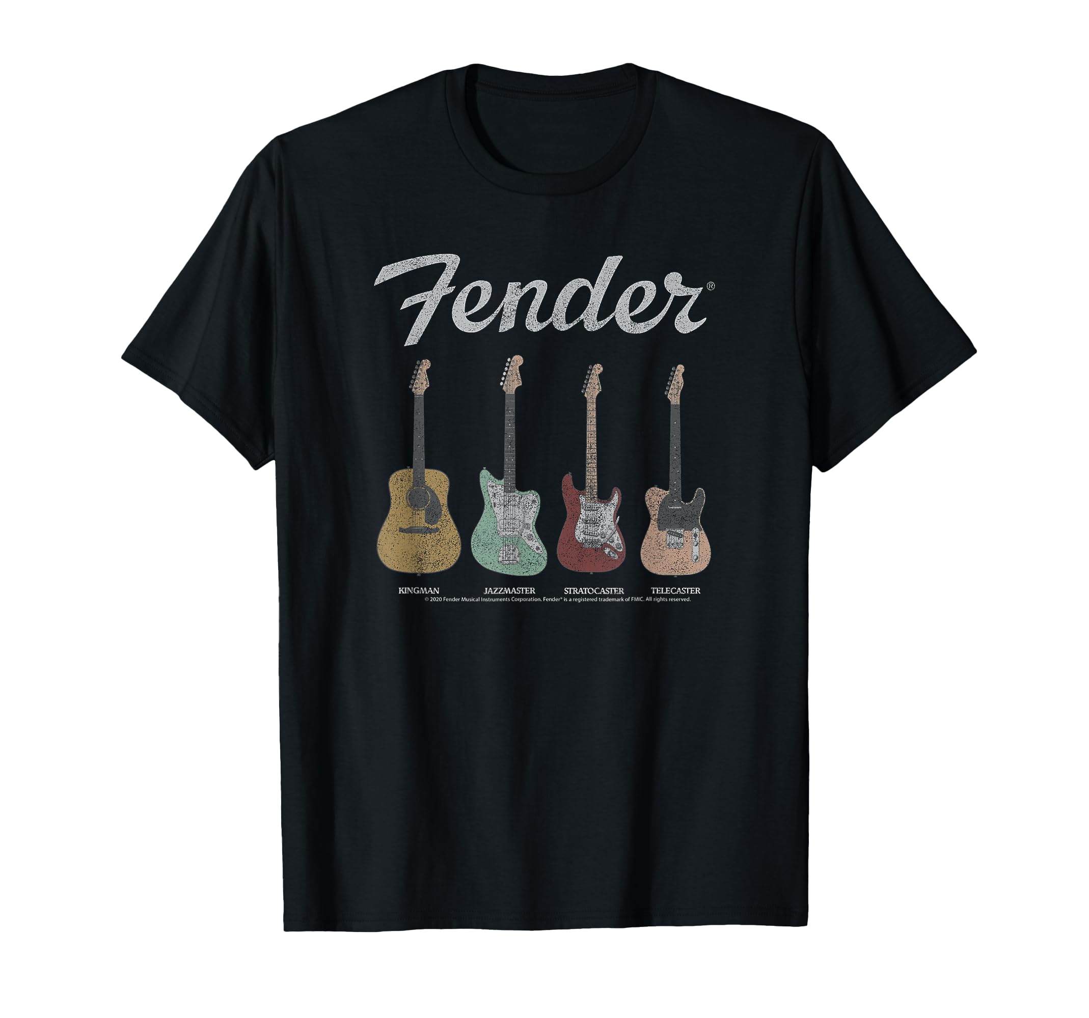 

Футболка с изображением гитары Fender Vintage чёрный