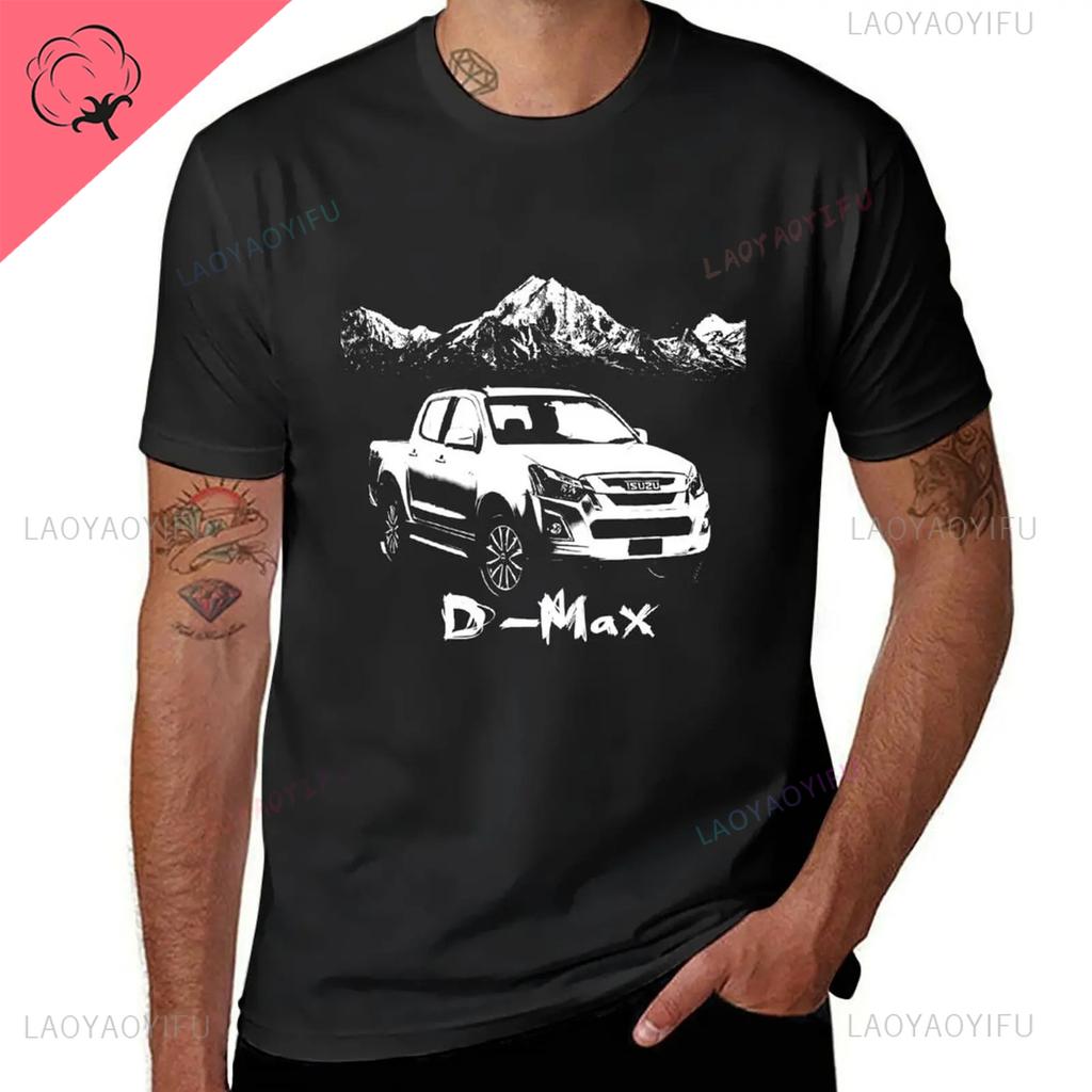 Neues Isuzu D Max Logo gedrucktes lässiges Streetwear Trend Alltagsmode bequemes Sommer Männer Frauen universelles Rundhals-T-Shirt